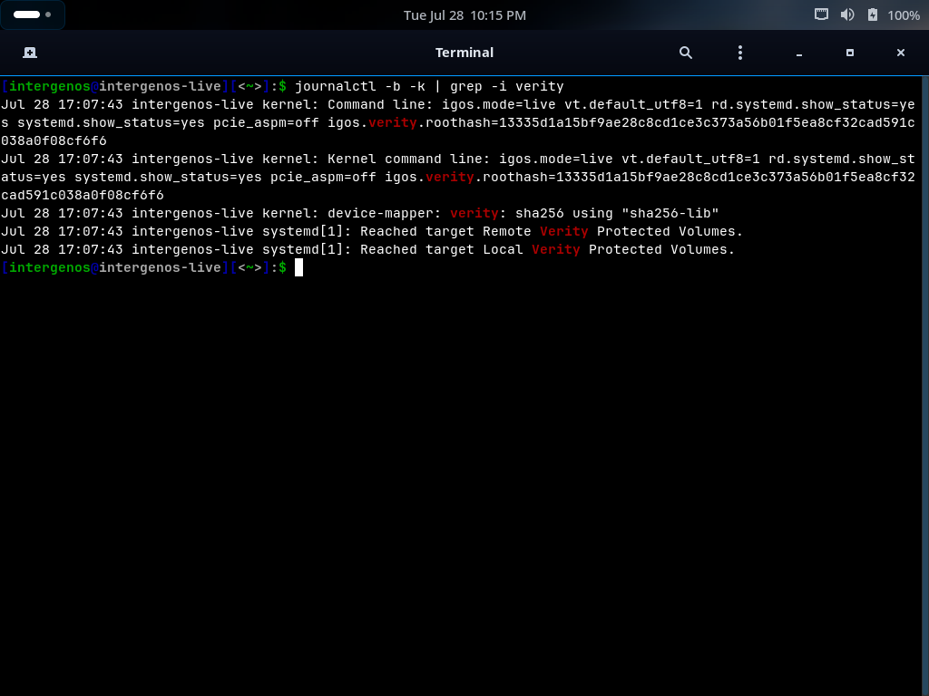 the kernel journal’s own dm-verity record